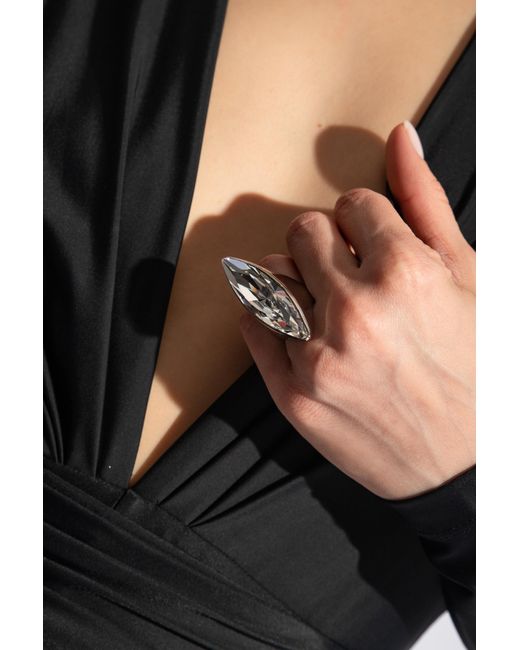 Alexander McQueen Black Brass Ring