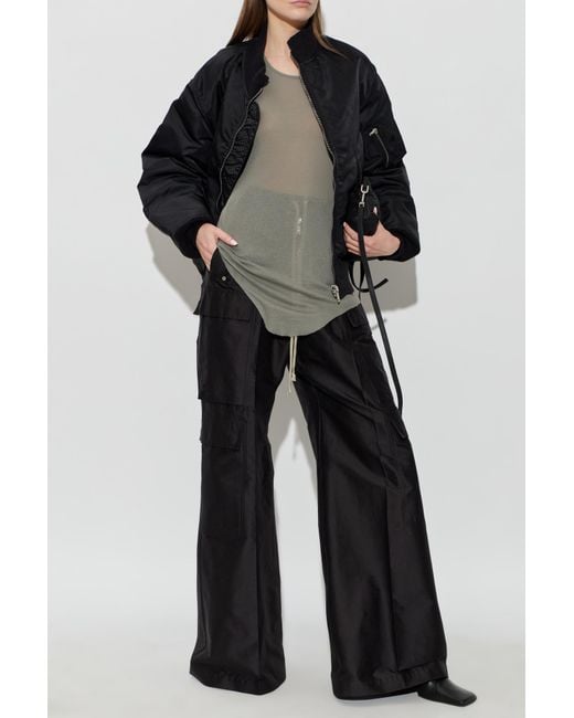 Rick Owens Green Top With Raw Finish