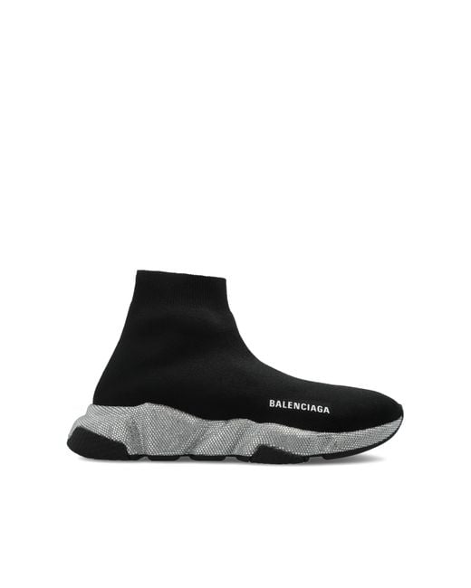 Balenciaga Black Sports Shoes With Sock 'Speed Lt'