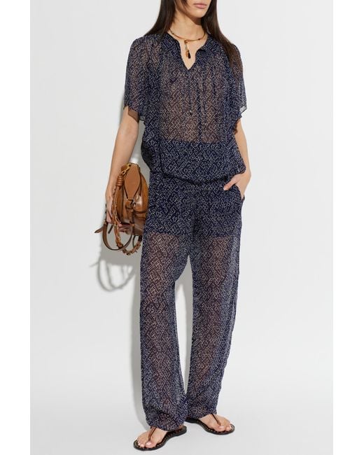 Isabel Marant Blue Top "Neslya"