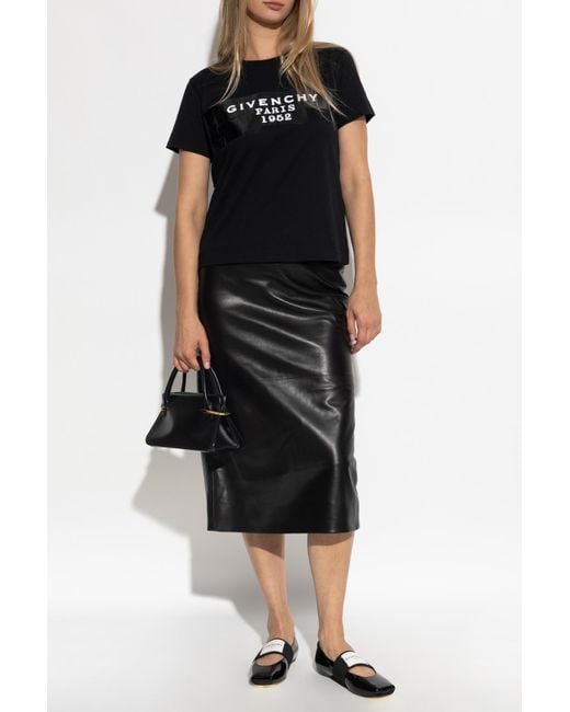 Givenchy Black T-Shirt With Printed Logo