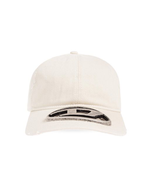 DIESEL White 'C-Beast-A1' Baseball Cap for men