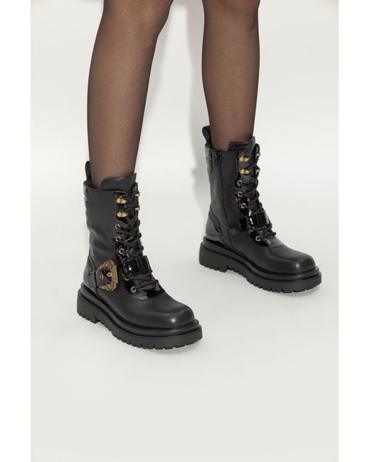 Versace Jeans Couture Black Shoes Made Of Eco Leather
