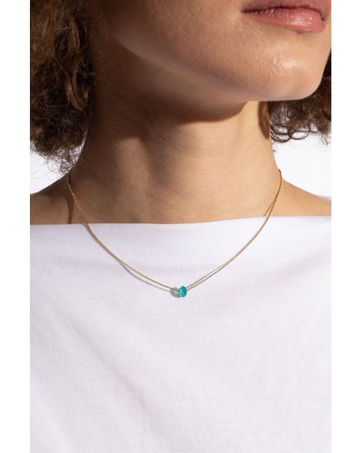 Isabel Marant White Brass Necklace,