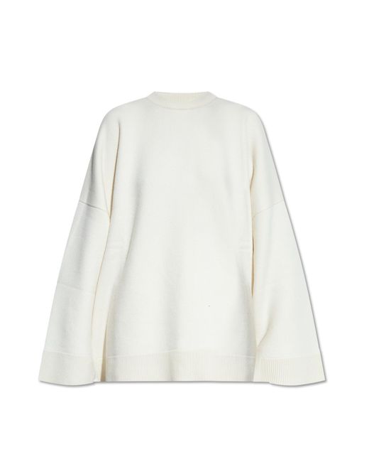 Loewe Natural Open Back Sweater In Cashmere