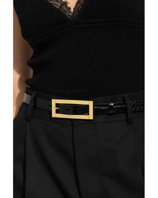 DSquared² Black Leather Belt