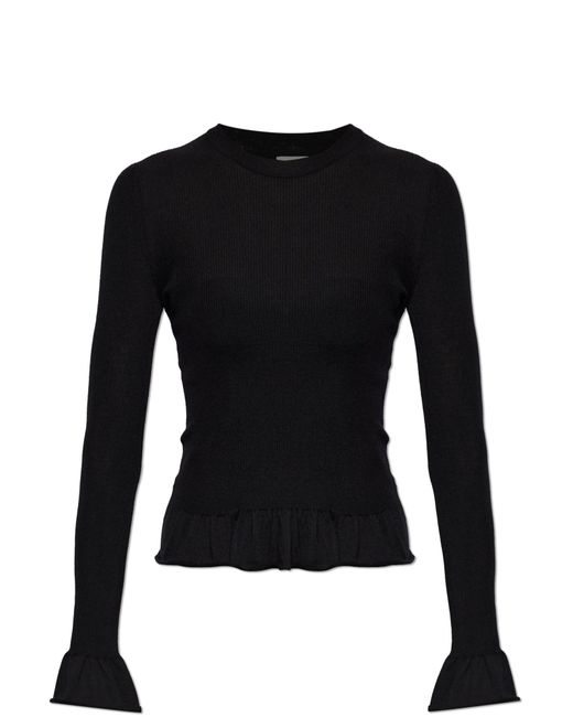 Jil Sander Black Wool Sweater With Long Sleeves