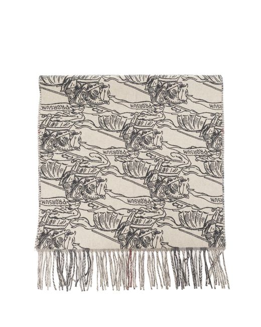 Burberry Natural Reversible Cashmere Scarf,