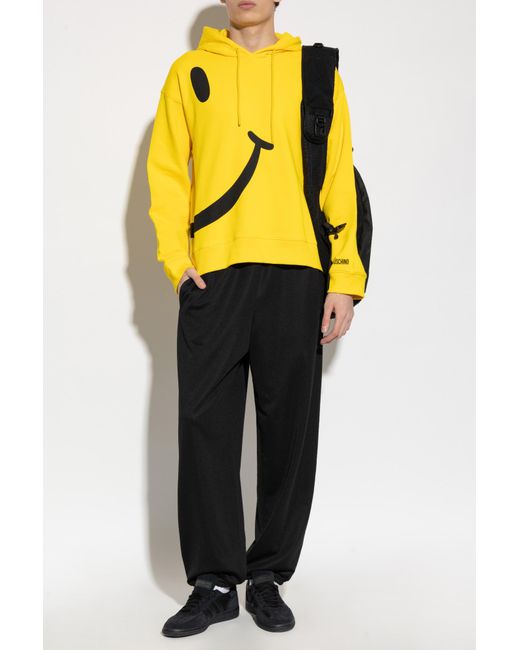 Moschino Black Sweatpants With Ribbed Cuffs for men