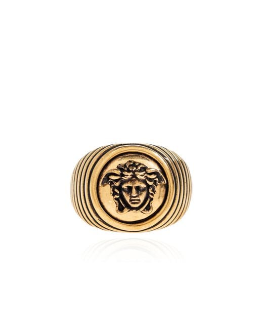 Versace Metallic Brass Ring
