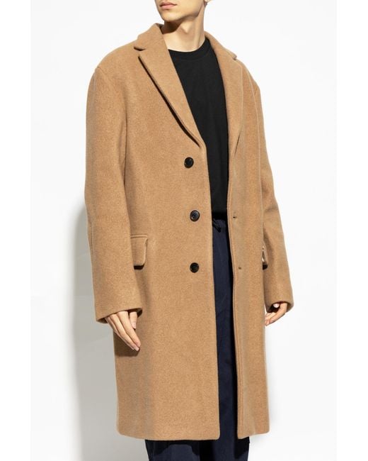Dries Van Noten Natural Wool Coat for men