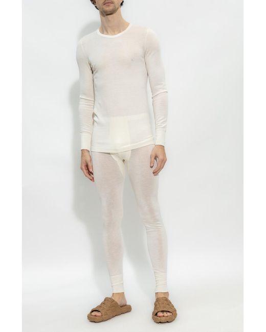 Hanro White Wool Thermal Bottoms for men