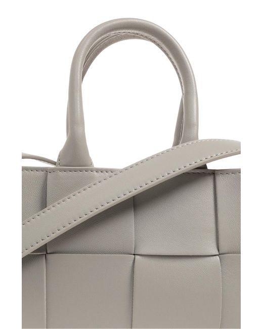 Bottega Veneta Gray 'acro Mini' Shoulder Bag,