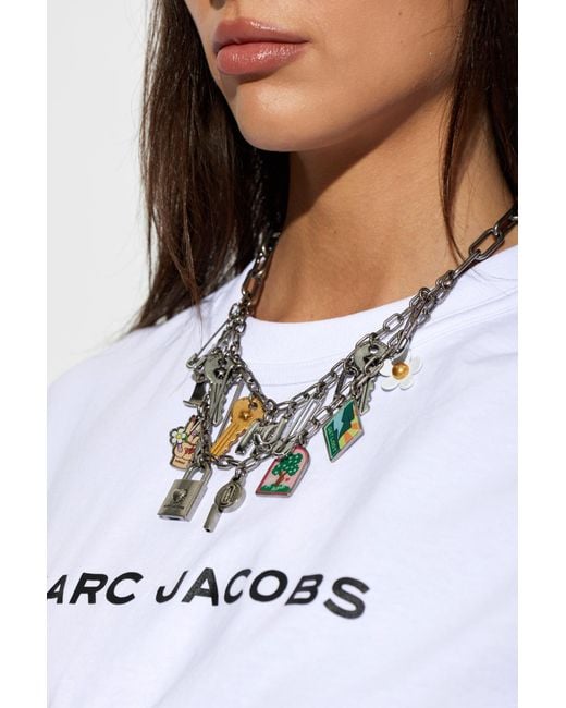 Marc Jacobs Metallic Necklace With Pendants