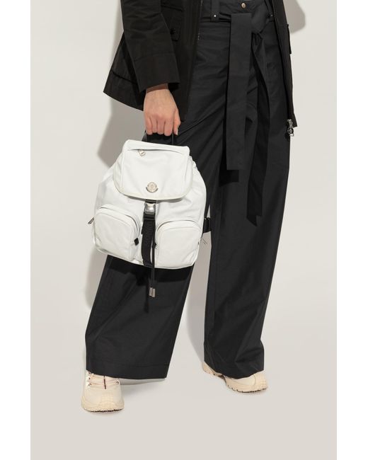 Moncler Black Backpack With Logo-Shaped Appliqué