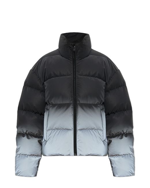 Alexander Wang Black Down Jacket With Reflective Effect