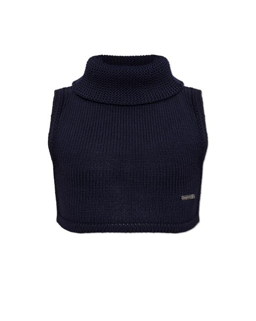 DSquared² Blue Denim Jacket With Hood for men