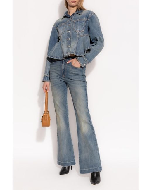 McQueen Blue Flared Leg Jeans