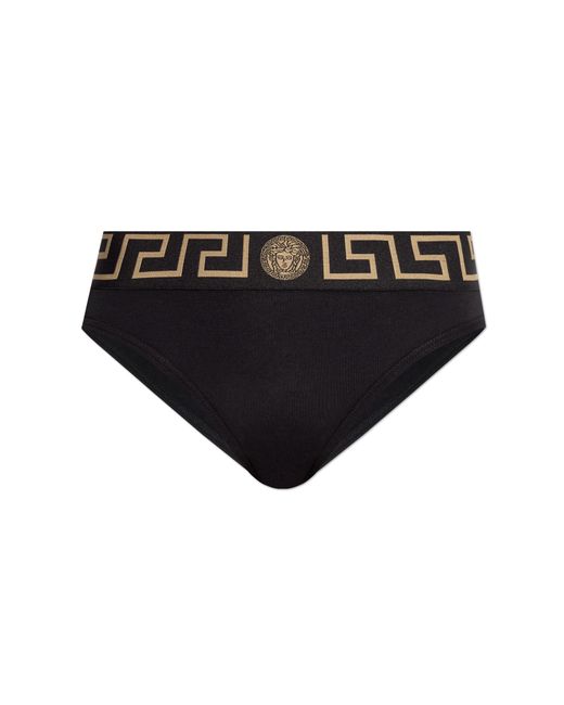 Versace Black Cotton Briefs