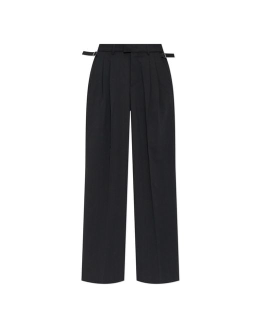 AMI Black Wool Trousers