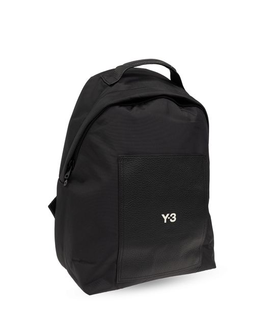 Y-3 Black Backpack With Logo, for men