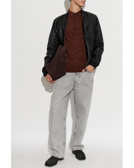 AllSaints Black Polo 'Mode' for men