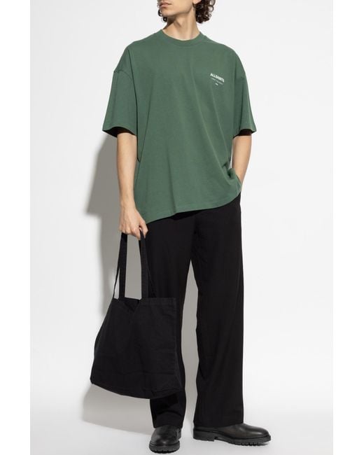 AllSaints Green T-Shirt "Underground" for men