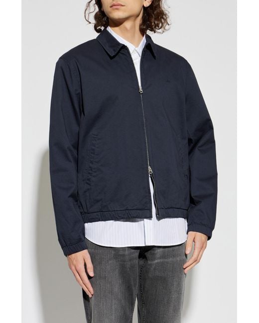 Rag & Bone Blue Cotton Jacket With Collar for men