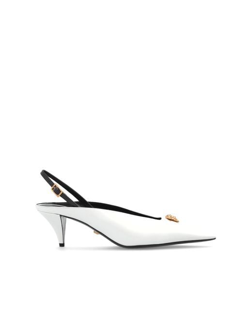Versace White Heeled Shoes