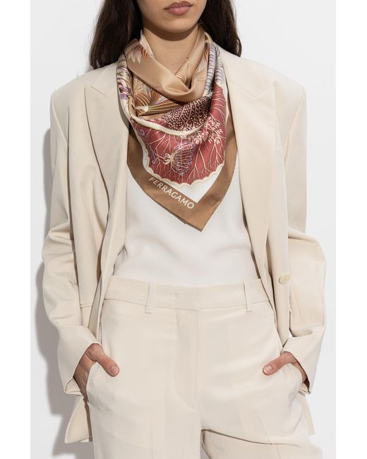 Ferragamo Pink Silk Scarf