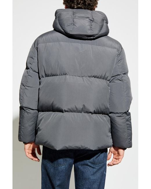 DIESEL Gray Down Jackets for men