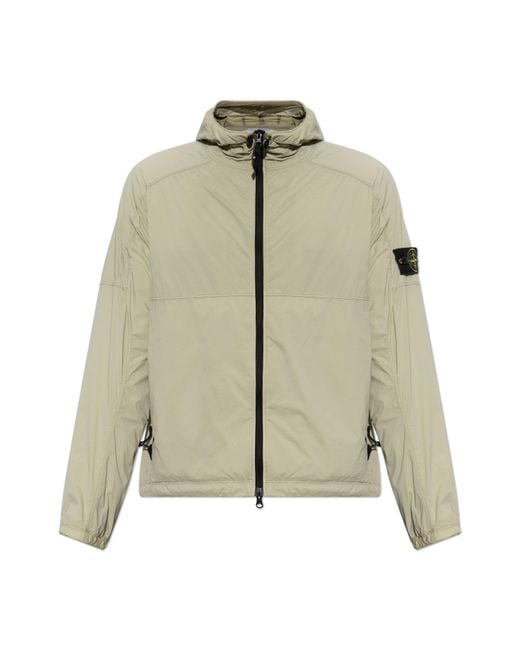 Stone Island Natural Jacket With Logo Patch for men