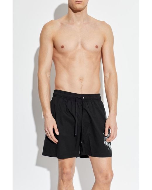 Amiri Black Swim Shorts With Logo for men