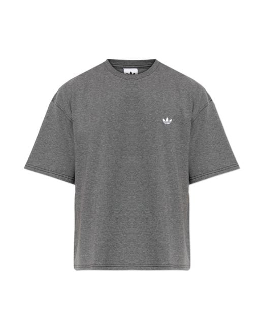 Adidas Originals Gray T-Shirt With Logo for men