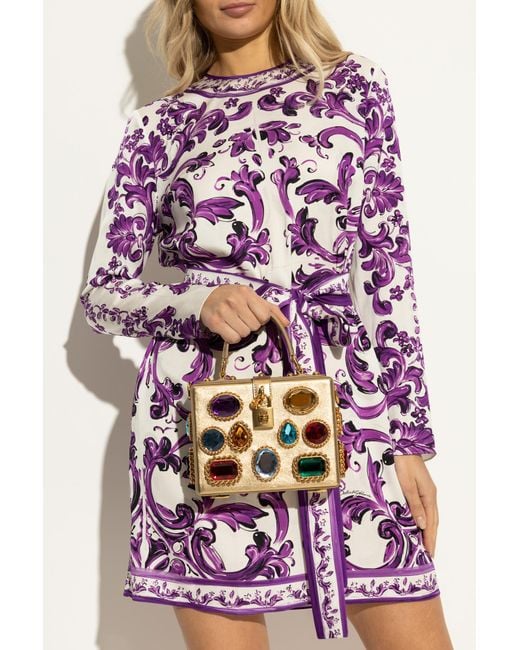 Dolce & Gabbana Metallic 'Dolce Box' Handbag