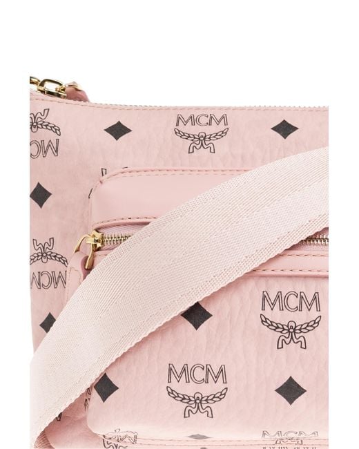 MCM Pink Shoulder Bag With Monogram for men