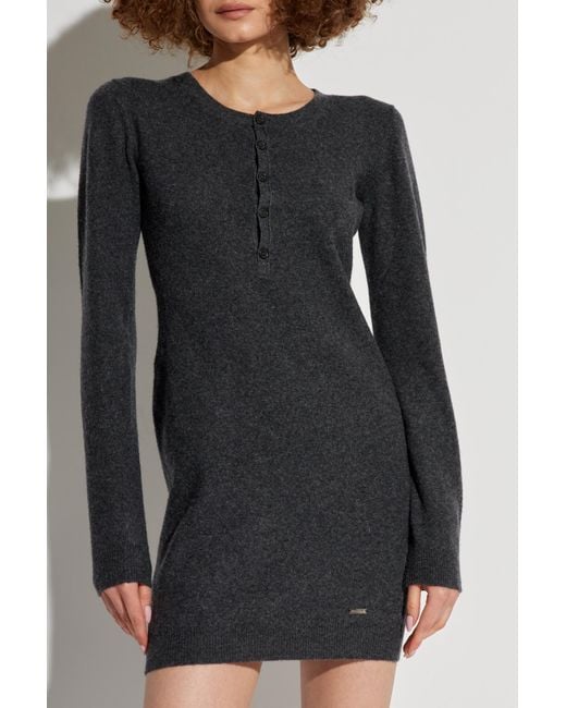 DSquared² Black Wool Dress