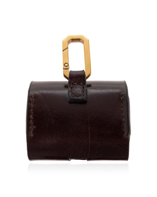 AllSaints Black Leather Case For Airpods