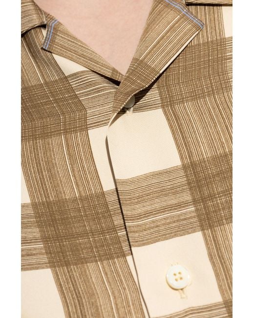 Jil Sander Natural Checked Pattern Shirt for men
