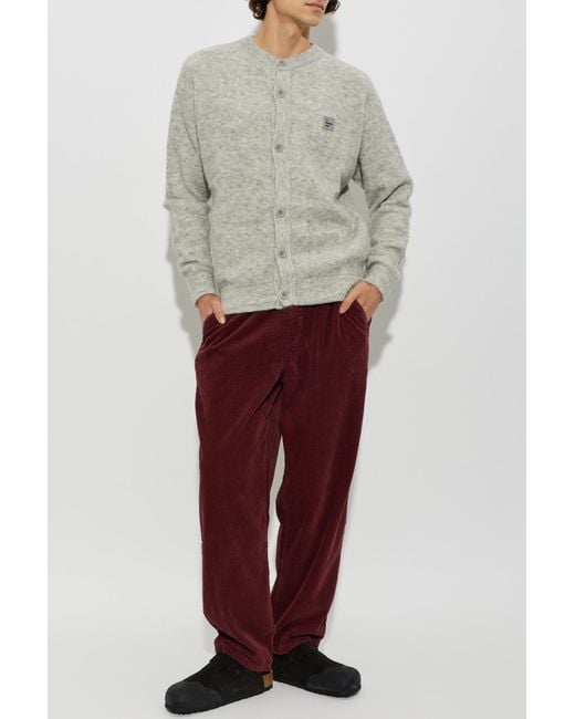 American Vintage Purple Corduroy Trousers for men