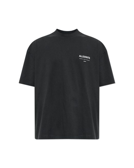 AllSaints Black T-Shirt 'Backstage' for men