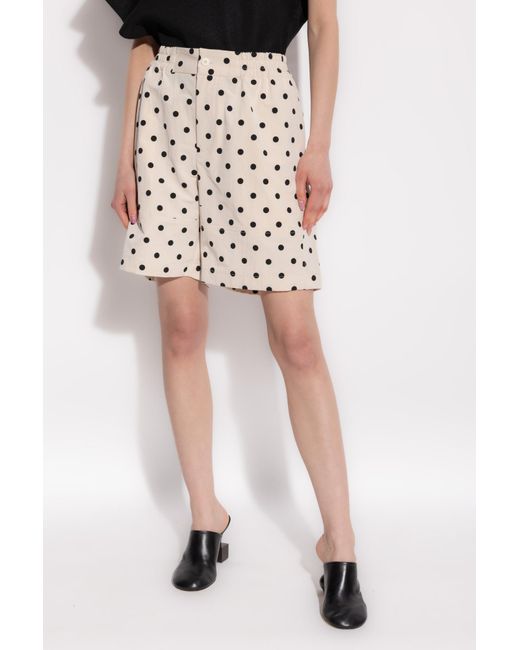 Jacquemus White Polka Dot Patterned Shorts