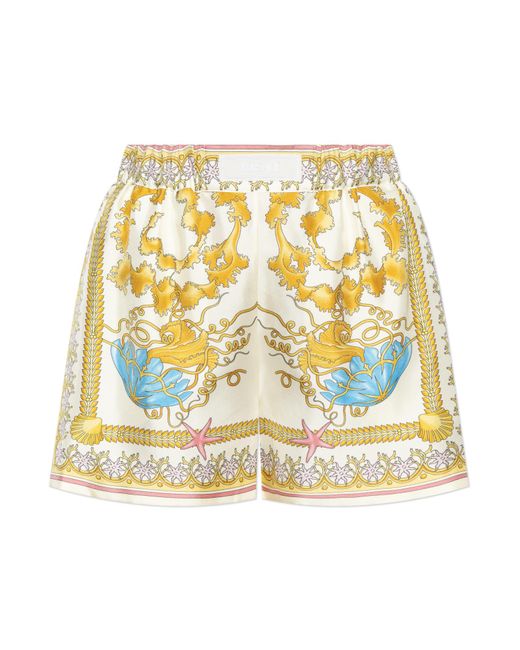 Versace Metallic Silk Shorts