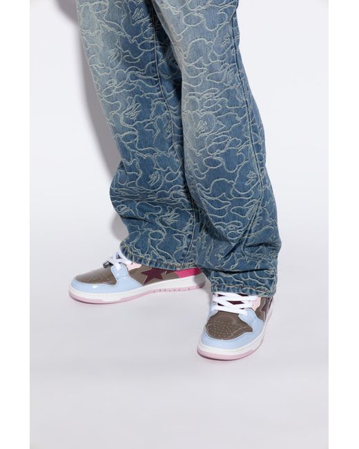 A Bathing Ape Blue Sports Shoes for men