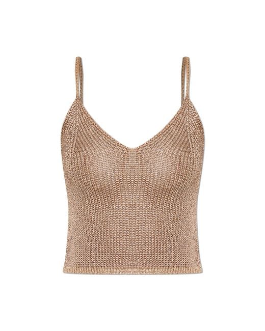 Paramidonna Natural 'Bruna' Spaghetti Strap Top