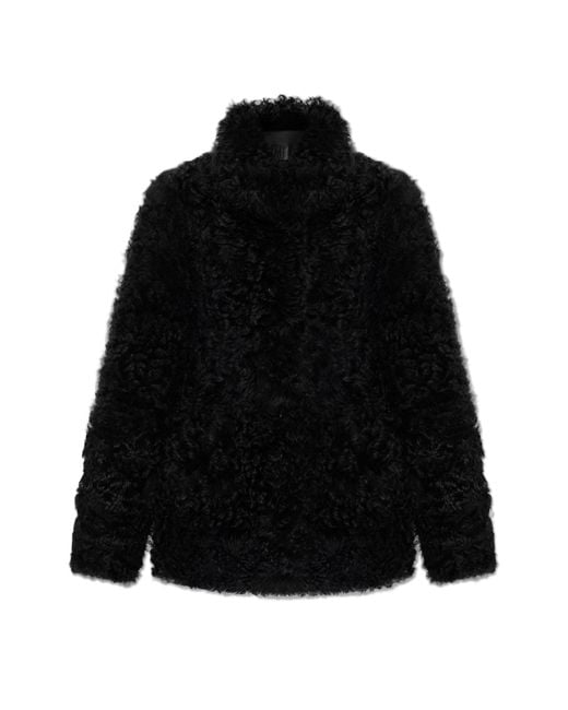 By Malene Birger Black Reversible Sheepskin Coat 'Adeline'