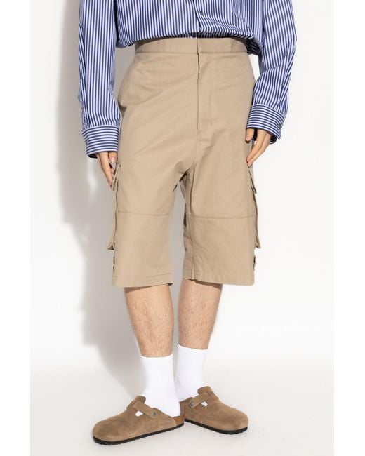 AMI Blue Logo Shorts for men