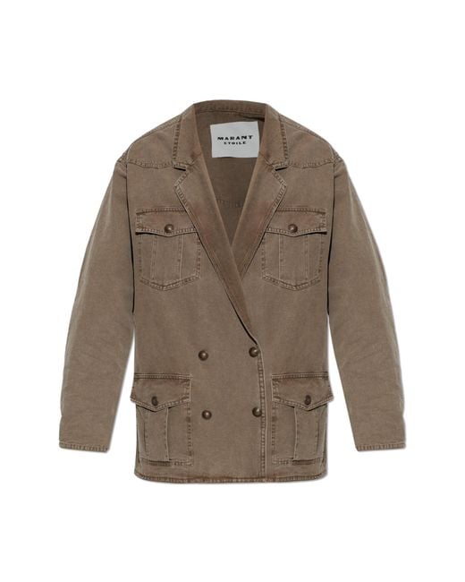 Isabel Marant Brown "Nevala" Denim Blazer