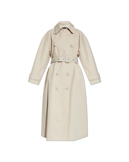Dolce & Gabbana Natural Double-Breasted Coat