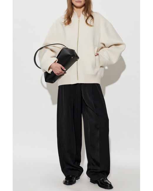 Sportmax White "Ondata" Bomber Jacket